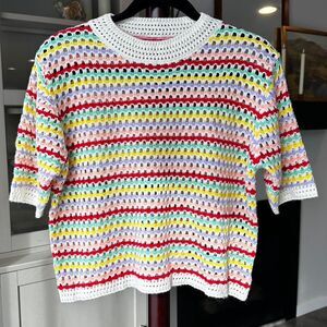 Colorful Crop Knit Sweater